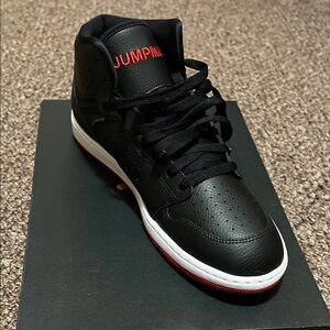 Jump Men's Black Sneakers with Red Highlights